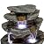 chillscreamni 6-Tier Rockery Outdoor Fountain - 40.5”High Outdoor Waterfall Fountain with Lights for Home&Office Decor, Stacked Rock Cascading Relaxation Garden Features Outdoor for Patio, Yard, Deck