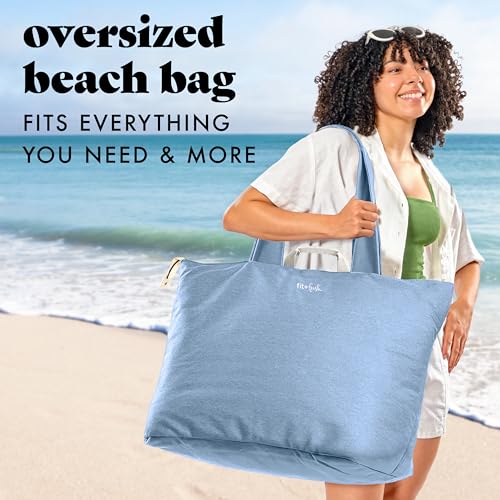 Image of Fit & Fresh All The Things XL Beach Bag for Women, Oversized Travel Tote