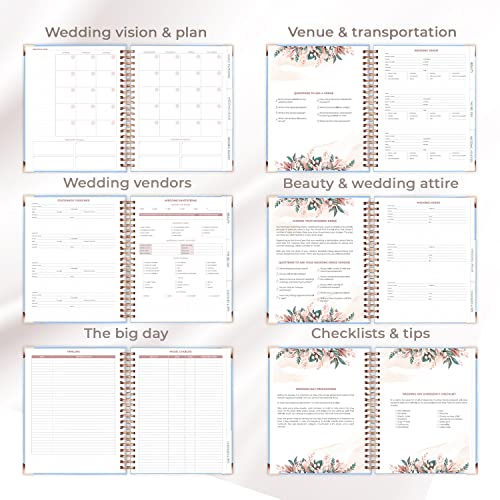 Clever Fox Wedding Planner – Wedding Book & Organizer For The Bride – Wedding Planning Binder With Pockets, Tips & Checklists – Wedding Notebook – Engagements Gift – 10″ X 11″, Gift Box, 190+ Stickers Light Blue #TOP6