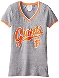 MLB San Francisco Giants Tri-Blend Baby Raglan SS V-Neck Jersey