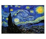 Jigsaw Puzzles 1000 Pieces Starry Night Vincent Van Gogh Artwork Art for Teen Adult Grown Up Puzzles Large Size Toy Educational Games Gift Jigsaw Puzzle Jigsaw Puzzle 1000 PCS