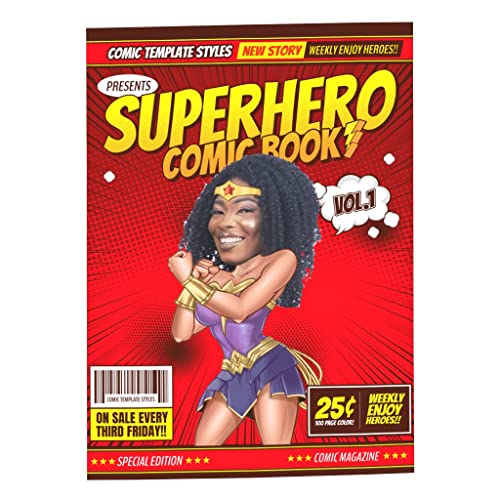 Portrait super-héros personnalisé pour décorer votre salon en couverture comics