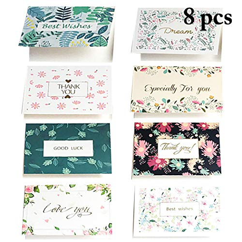 Outgeek Tarjetas del Día De La Madre De 8PCS Tarjetas de Felicitación Variadas Tarjetas De Bendición con Sobres