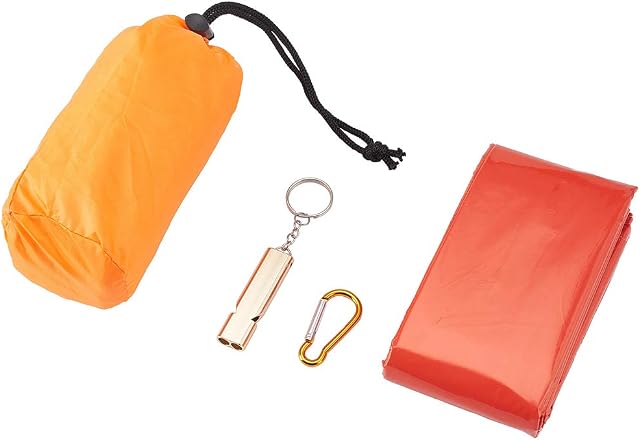 JSCARLIFE Emergency Mylar Thermal Blankets -Space Blanket Survival kit Camping Blanket Waterproof, Portable for Outdoors, Hiking, Survival,Marathons or First Aid