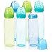 Evenflo Feeding Premium Proflo Vented Plus Polypropylene Baby, Newborn and Infant Bottles - Helps Reduce Colic - Teal/Green/Blue, 8 Ounce (Pack of 6)