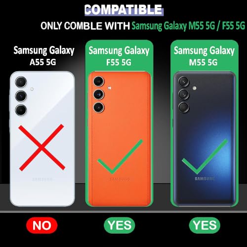 Image of amazon basics Kickstand Mobile Cover (360 Rotating Ring Holder) for Samsung Galaxy M55 5G / M55s 5G / F55 5G (Blue)