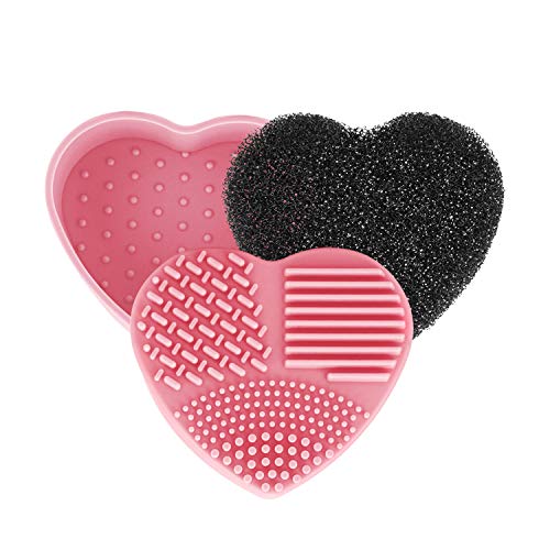 Komocare Cleaning Makeup Washing Brush Silica Glove Scrubber Board Cosmetic Clean Tools, Pink, 3 Ounce