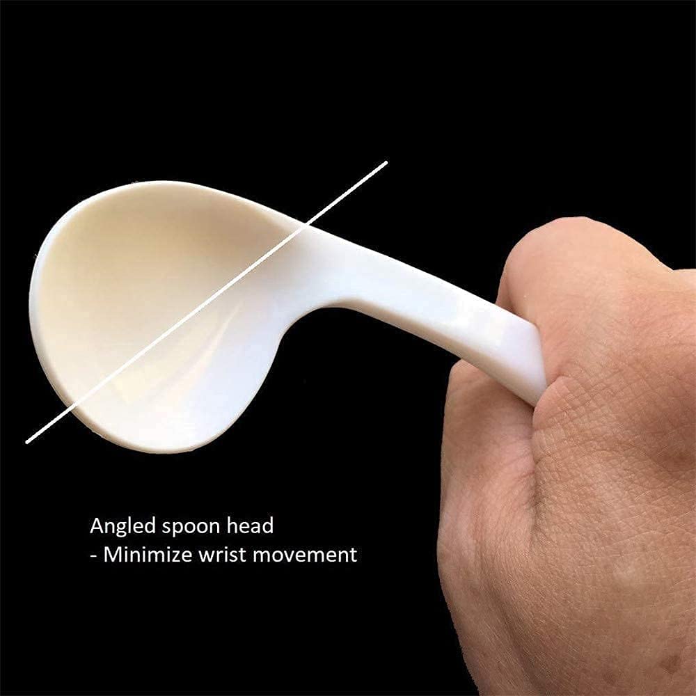 Posate pieghevoli, posate facili da impugnare, utensili for aiuti alimentari, posate facili da impugnare, utensili for disabili, utensili adattivi Cucchiaio Utensili curvi adattivi for tremori alle ma