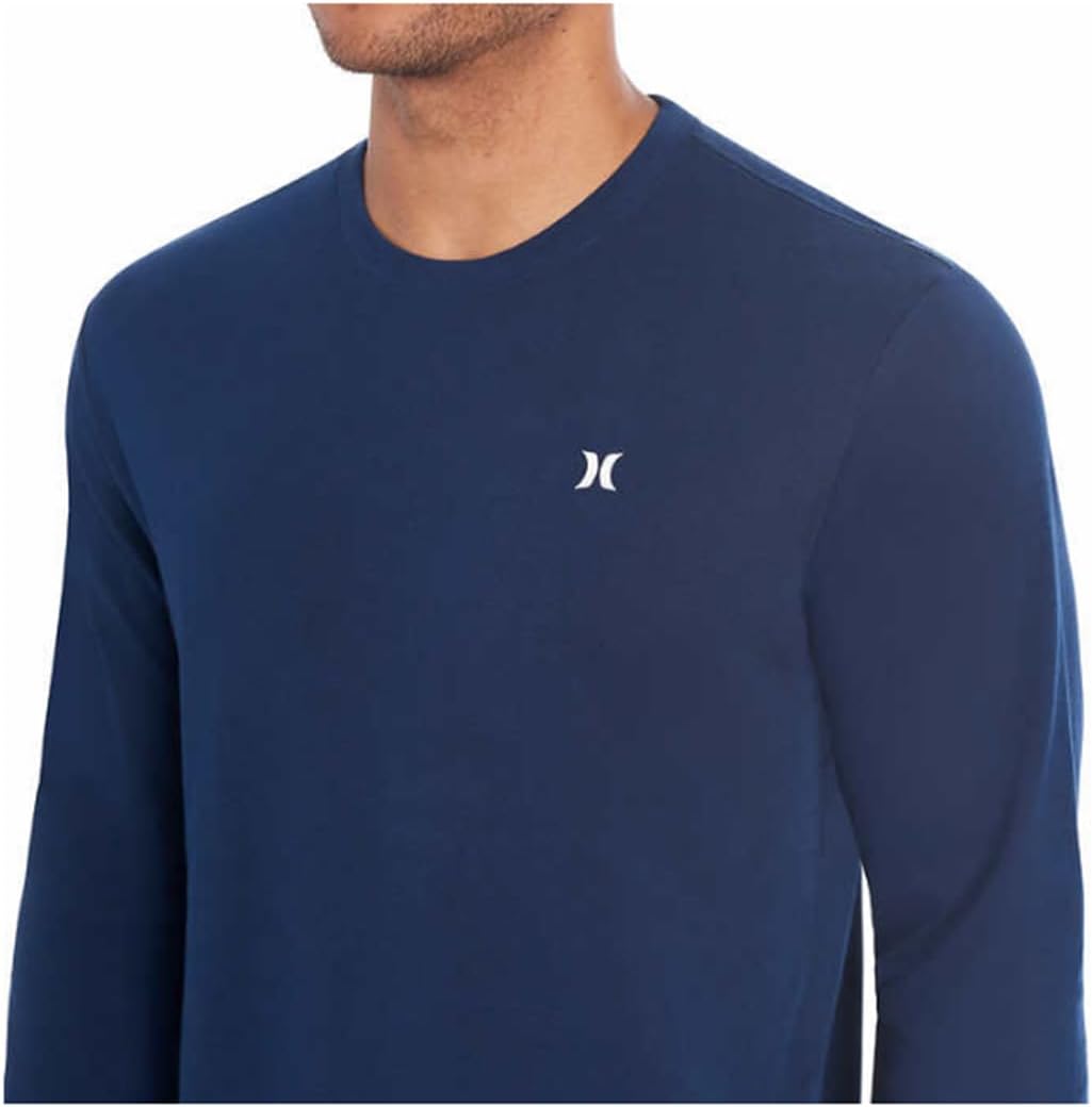 Hurley Men's Everyday Long Sleeve T-Shirt, Navy Blue, Small
