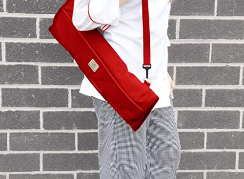 Mercer Culinary 7-Pocket Knife Roll Storage Bag, One Size, Red #TOP4