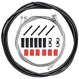 Compatible con montaña / carretera: nuestro kit de freno utiliza un cable interior de freno universal de doble cabeza. Puede dejar el extremo que necesita y cortar el cordón de recorte no deseado, conveniente y portátil.