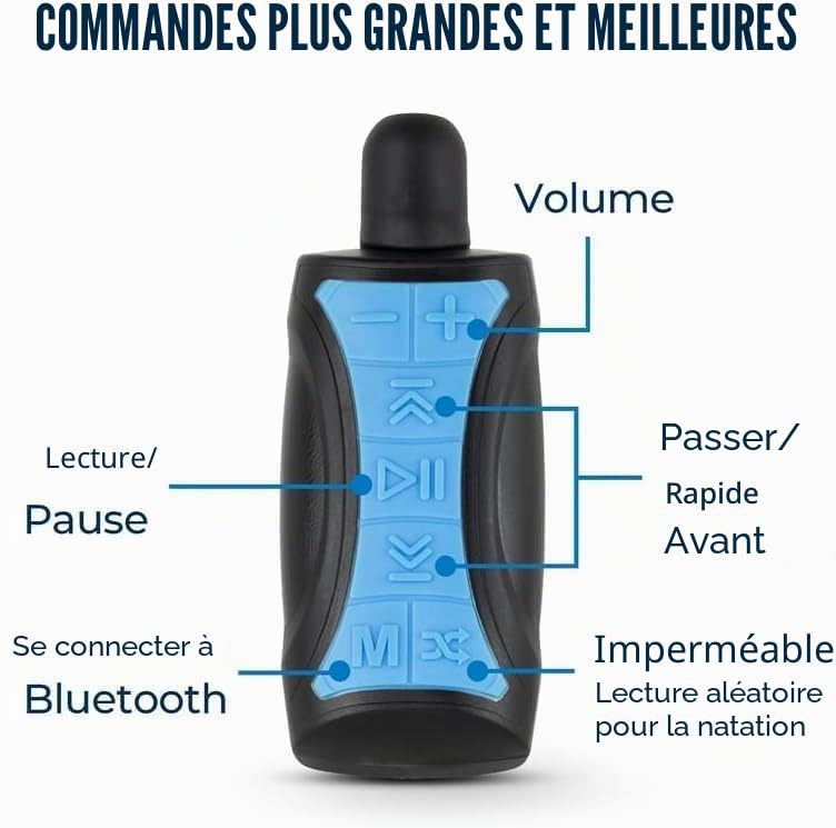 H2O Audio Ecouteurs Bluetooth sans Fil, Ecouteurs Filaire, Mp3 Natation
