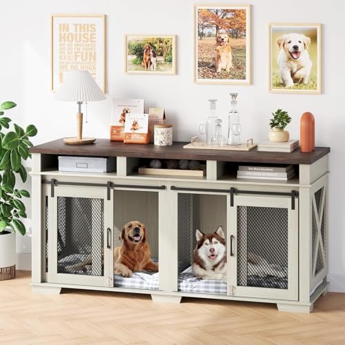 Large Dog Crate & Furniture with Doors and Divider