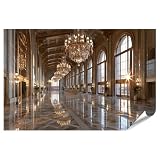islandburner Premium Poster Opulentes Art-Deco Bahnhof 