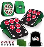 SWOOC Games® – Bogey Pong™ | 3-in-1 Backyard Pong Golf Game Set w/Darts & Tic Tac Toe | Remove Discs for Pong Golf Game Play | Yard Golf Chipping | Backyard Golf Games for Adults, Kids, & Family