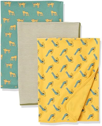 Amazon Essentials 3-Pack Swaddle Blanket Infant and Toddler Costumes, One size