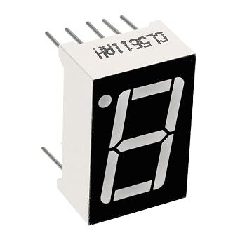 uxcell Common Cathode 10 Pin 1 Bit 7 Segment Display 0.75 x 0.5 x 0.31 Inch 0.5 Red LED Display Digital Tube 4pcs