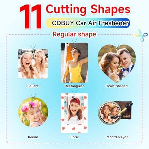 Image of Bulk Custom Car Air Fresheners with Logo or QR Code | Personalized Branded Gifts; 10-1000 Pcs Bulk Orders; Double-Sided Print; Scent Choice Available; Custom Shape