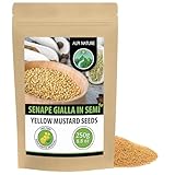 Alpi Nature Semi di Senape Bianca Gialla 250g, Semi di Senape Bianca Gialla da 1-2mm