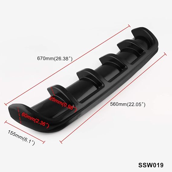 Car Rear Bumper Diffuser Spoiler for Audi A3 Hacthback 8L 8P 8PA 8V Sportback 8Y 8V Cabrio 8P 8V Sedan 8V Anti Scratch Modification Styling Accessories,Carbon Fiber Look
