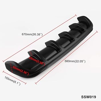 Car Rear Bumper Diffuser Spoiler for Audi A3 Hacthback 8L 8P 8PA 8V Sportback 8Y 8V Cabrio 8P 8V Sedan 8V Anti Scratch Modification Styling Accessories,Carbon Fiber Look