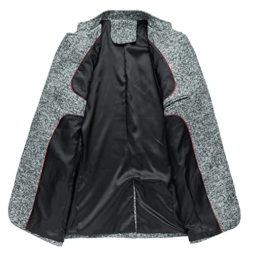 Men Stand Collar Retro Blazer Jacket Winter Solid Slim Fit Chinese Tunic Suit 5 Button Mandarin Collar Sport Coat3