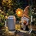 Lyeasw Solar Garden Gnome Statues with Sunflower Light - Outdoor Yard Decor - Honey Pot Gnome Figurines for Patio Lawn Walkway & Backyard, Unique Welcome Garden Gifts for Mom & Grandma