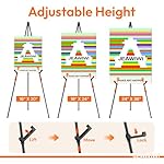 3PCS Black Easel Stand for Wedding Sign Stand, 66 Inch Lightweight Adjustable Art Easel for Display, Wedding Sign, Poster, Black Metal Easel with Portable Bags - Image 4
