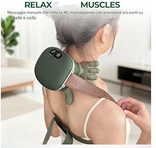 Massaggiatore elettrico progettato per il massaggio della zona cervicale, spalle e parte alta della schiena