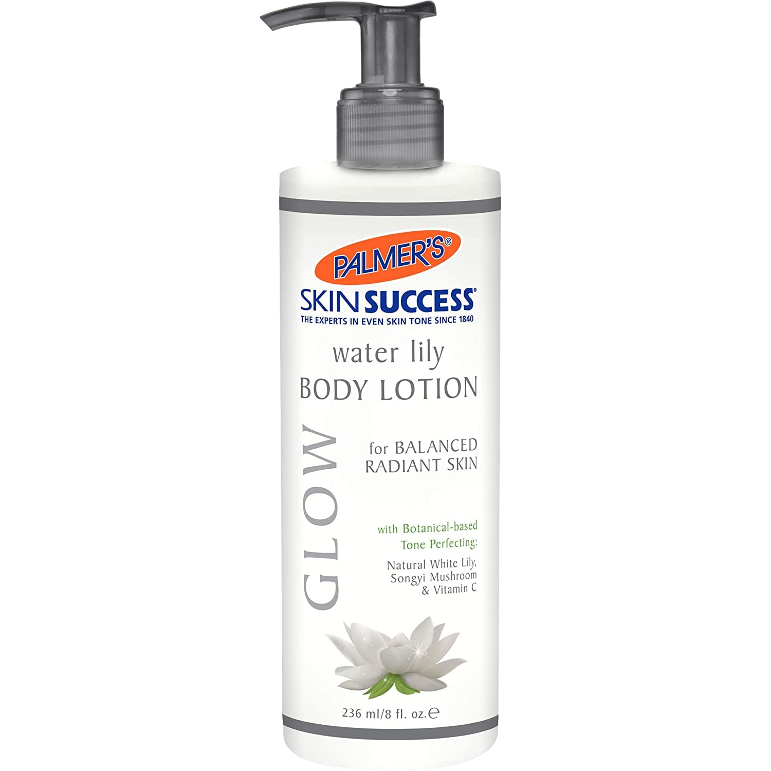 Palmers Skin Success Glow Body Lotion Water Lily 8 Ounce Pump (236ml) (Pack of 2)