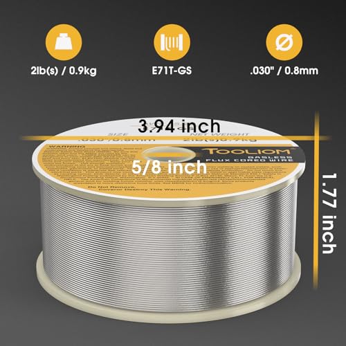 TOOLIOM E71T-GS .030" Diameter 2-Pound Spool Flux Core Self-shielded Carbon Steel MIG Welding Wire