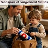 RAYNA GAMES, jeu 3 en 1 curling, bowling et palets photo 6