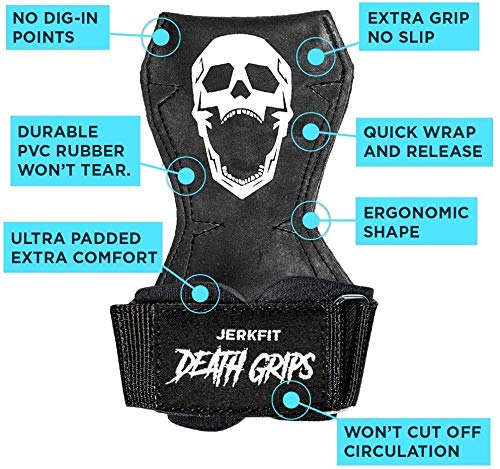 JerkFit-Death-Grips-Lifting-Straps-for-Deadlifts-Pull-Ups-and-Heavy-Shrugs-with-Padded-Support-Palm-Protection-Increased-Grip-for-Heavy-Pull-Lifts