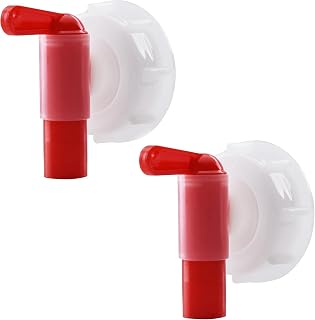 2 dosificadores DIN61 – Grifo dosificador para bidón de 15 – 60 litros – y rojo (DIN 61 rosca bid)