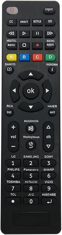 Riry Univerzális TV Távirányító Samsung Sony Philips Panasonic LG Sharp Hitachi Vizio TCL Toshiba Hisense Smart TV-hez Egyszerű Beállítás
