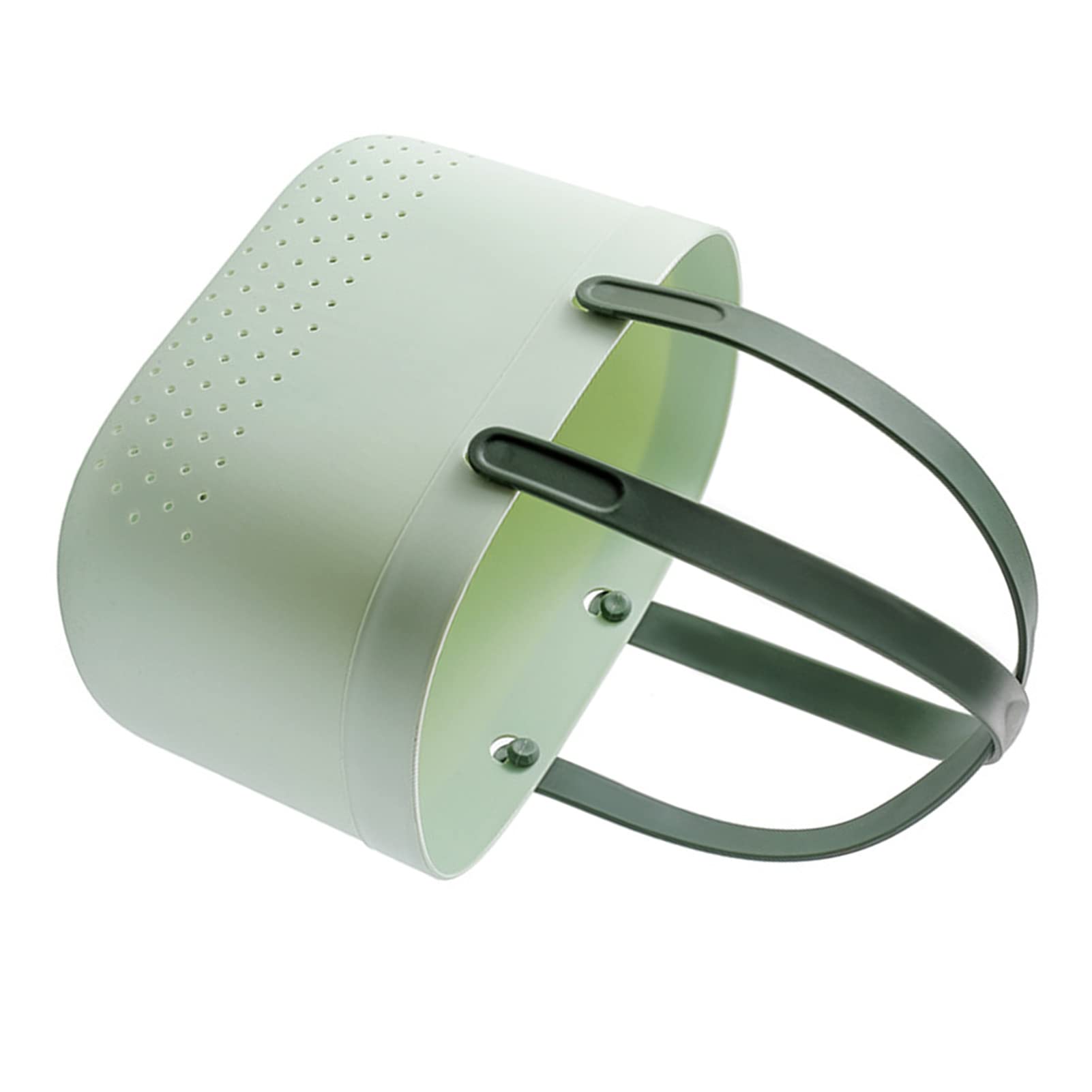 AMONIDA Cesta de Almacenamiento de Ducha Portátil, Ahorro de Espacio, Gran Capacidad, Cesta Organizadora de Ducha Portátil, Fácil de Secar, Orificios de Ventilación Ergonómicos con Asas (Verde)
