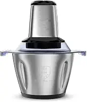 Moedor de Carne Elétrico Inox 3L 110V – Alta Potência, Lâminas Duplas e Fácil Limpeza