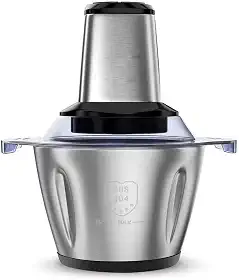 Moedor de Carne Elétrico Inox 3L 110V – Alta Potência, Lâminas Duplas e Fácil Limpeza