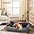 FEANDREA Dog Bed Large, Reversible, Washable, Grey and Dark Grey PGW172G01
