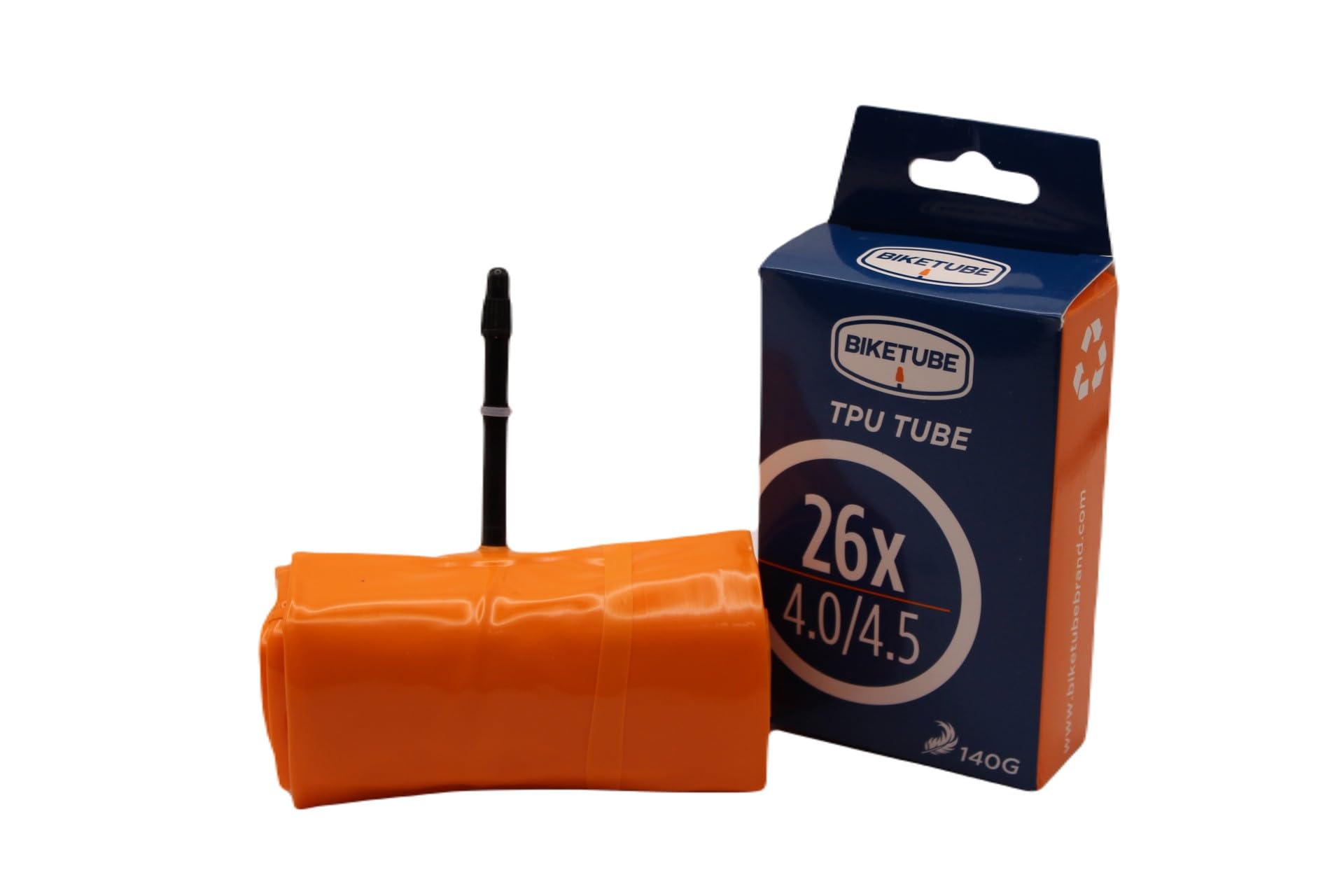 26x4 Fat Tire Bike Tube by BIKETUBE BRAND – Presta Valve (48mm) – TPU or Butyl Options – Fits Fat Bikes, E-Bikes, MTB, Cruisers – Works with Disc or