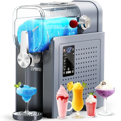 Slushie Machine – No Ice Needed, 88oz Frozen Drink & Soft Serve Ice Cream Machine. Slushy Machine For Home with LED Display, One-Touch Reservation & 6 Pre-set Programs for Frozen Margaritas, Frappés