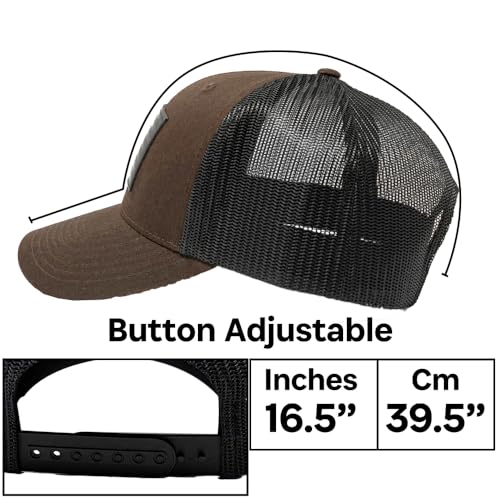 Image of 13 STRIPES American Flag Hat - Leather Patch Mesh Back Snapback Hat for Men & Women USA Flag Trucker Hat, Casual Unisex Hat