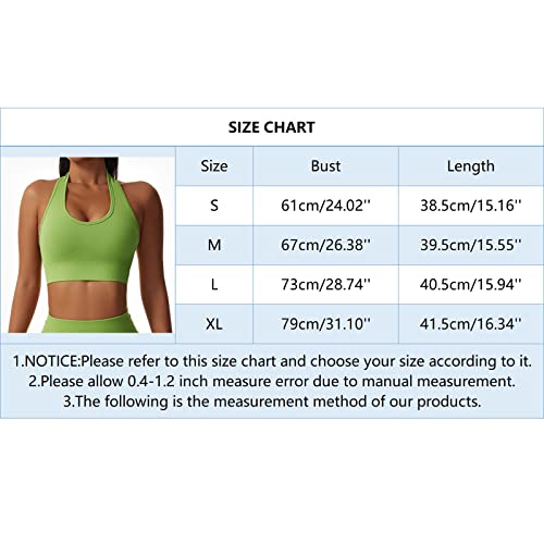 Womens Butterluxe High Neck Longline Sports Bra - U Back Padded Crop Workout Tank Top With Built In Bra E0095 Beige#Small #TOP5