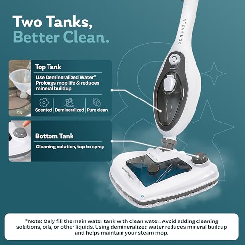 Image of Steam & Go 10-in-1 Multi-Surface Steam Mop - Deep Clean with Heat