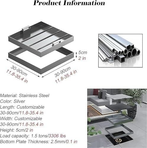 Couvercle de vidange extérieur durable pour une terrasse sans défaut