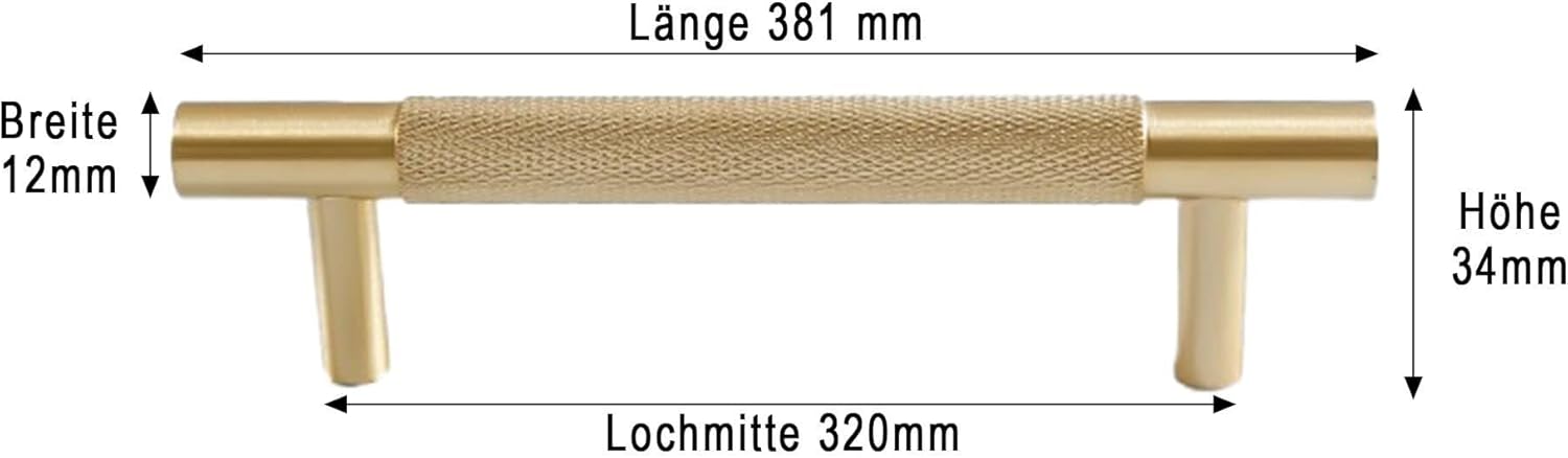 12 Pcs Gold Cabinet Handles,Brass Drawer Pulls,224mm Hole Center,Kitchen Cupboard Solid Hardware with Screws for Dresser Bathroom Wardrobe Shoe Cabinet and Bookcase ( Color : Brown , Size : 128 mm )