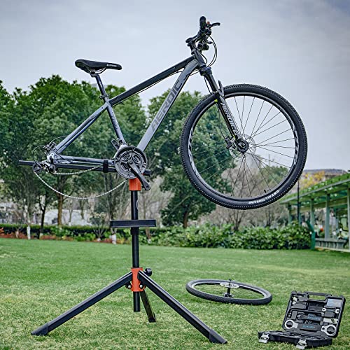 Cxwxc Bike Repair Stand (Max 55 Lbs) - Shop Home Portable Bicycle Workstand - Aluminum Alloy Bike Stand For Maintenance (Black) #TOP1