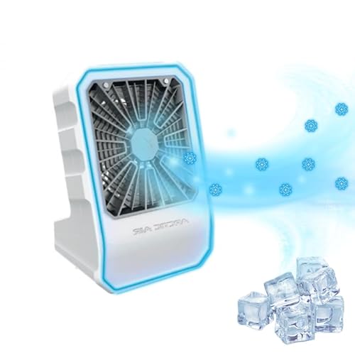 Venteo - Enfriador portátil ARTIC AIR OUTDOOR con tanque de agua, recargable con 6 horas de autonomía, 3 velocidades ajustables, color blanco