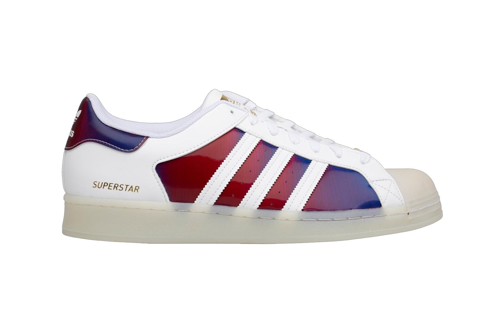 adidas Mens Superstar Low Shoes, FTWWHT/FTWWHT/Goldmt Size 7