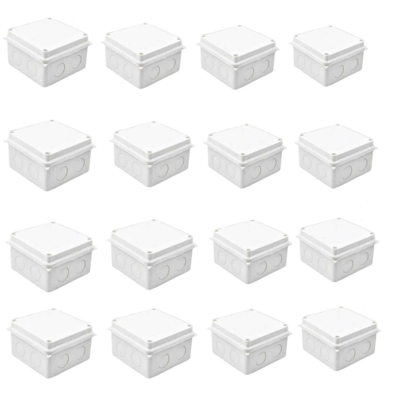 Speedio 4x4 Inch Outdoor Waterproof Square PVC Junction Box Without Bush/Pvc Box for CCTV Cameras (IP66) - Pack of 2 Nos — Amazon image 11